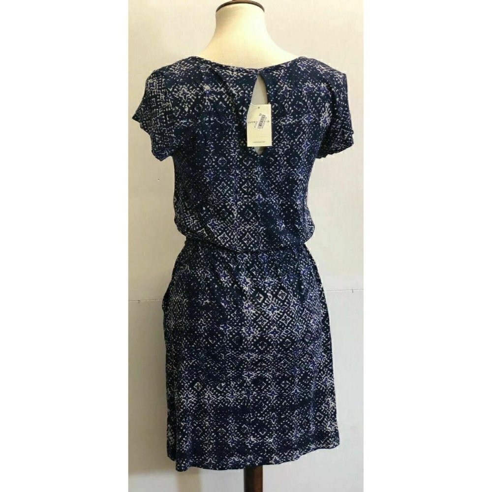 Lucky Brand Womens Tile Print Drawstring Dress xs - Picture 6 of 12